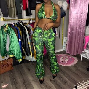 Greenie Two Piece Pants Set